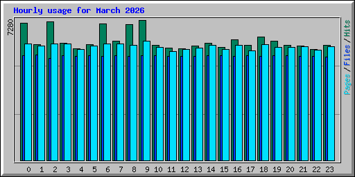 Hourly usage for March 2026